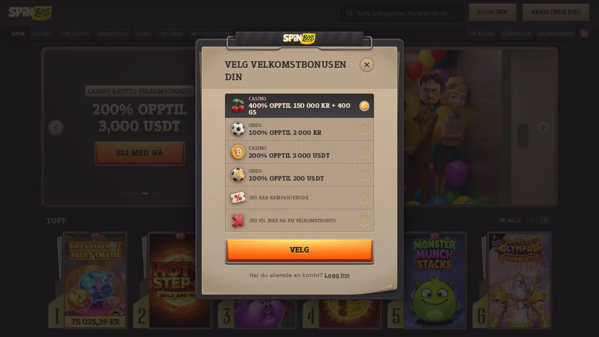 SpinBoss Casino overview